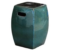 Taburete de jardín con tambor de cerámica chinoiserie, taburete for exteriores, nuevo taburete de cerámica cuadrado de estilo chino, taburete de tambor, taburete for cambiar zapatos, 1 taburete de tam