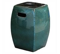 Taburete de jardín de cerámica, taburete decorativo hecho a mano de estilo chino, adecuado para jardín, patio y césped(Bule)