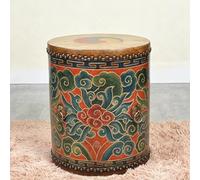 Taburete de Jardín de Estilo Chino, Mesa Auxiliar de Tambor Decorativa, Asiento para Exterior e Interior en Patio o Baño