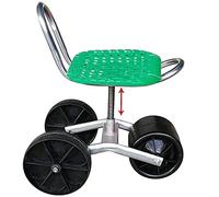 Taburete de jardín giratorio ajustable de 360 grados con almohadilla para arrodillarse para un deshierbe cómodo y cuidado del césped al aire libre