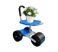 Taburete de jardín rodante | Rotación 360° y altura ajustable - Silla de jardín rodante - Asiento ajustable en altura para deshierbe, camping, césped, patio y trabajos de jardinería al aire libre