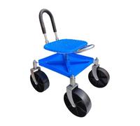 Taburete de jardín - Scooter de jardín con asa directora y bandeja para herramientas, asiento al aire libre, capacidad de 150 kg para trasplante y poda