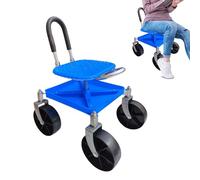 Taburete De Jardín, Scooter de Jardín con Manija Directora y Bandeja de Herramientas | Altura Ajustable para Tamaño Trasplante Poda