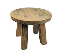 Taburete de madera auténtica para plantas - 25x20 cm - Taburete Deco Pequeño Taburete de Flores Sólido