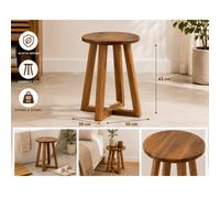 TENDANCE - Taburete con Patas y Tablero de Acacia - Acacia, 3664323176209