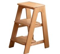 Taburete De Madera Escalera De Tres Escalones Taburete Alto para El Hogar Taburete De Restaurante Taburete De Comedor Altura 65 Cm