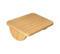 Taburete de madera hecho a mano para debajo del escritorio diseñado para comodidad de oficina y posturas durante largas horas de trabajo. Taburete de escritorio
