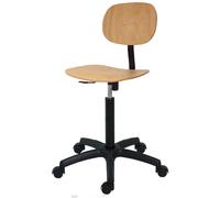 Taburete de madera Kinefis Economy: Con respaldo y altura media de 51 - 71 cm