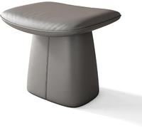 Taburete de madera maciza con cojín de sillín, asiento cómodo para dormitorio, vestidor y entrada