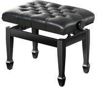 Taburete de madera maciza de altura ajustable, diseño resistente y duradero para uso de una sola persona, ideal para tocador o banco de piano