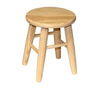 Taburete de madera natural 33 x 22 x 22 cm