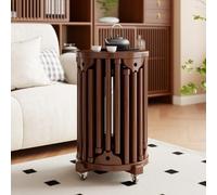 Taburete de madera negro 6 en 1 con almohadillas antideslizantes, taburetes de bar redondos portátiles, no requiere montaje, sillas de comedor apilables para uso en cocina