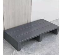 Taburete de madera para adultos, altura ajustable, 11/15 cm, almohadillas antideslizantes para escaleras al aire libre, diseño portátil para dormitorio, baño, cocina, base resistente de 60 x 30 cm.