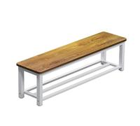 Taburete de madera para entrada y porche, zapatero de 2 capas, sofá, mesa auxiliar, baño, gimnasio, vestuario, muebles de 60 cm, solución de asiento con acabado blanco