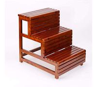 Taburete de Madera, taburetes de Bar, Taburete de Escalera de Madera Maciza, Taburete Multifuncional, reposapiés/Cambiador de Zapatos, sillas Plegables, Taburete de baño
