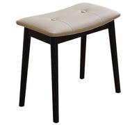 Taburete de maquillaje de cuero para tocador, asiento de esponja de alto rebote, diseño de cojín de sillín, perfecto para dormitorio, sala de estar, entrada