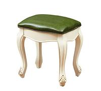 Taburete de maquillaje de madera maciza con asiento acolchado, moderno banco de tocador para dormitorio y sala de estar, elegante silla de tocador, elegante decoración del hogar