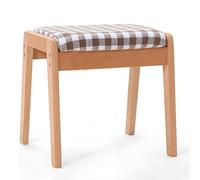Taburete de maquillaje de madera para dormitorio e inodoro de invitados de madera maciza para comedor y sofá, taburete versátil para el hogar, diseño elegante y funcional, perfecto para cualquier