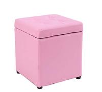 Taburete de maquillaje de piel sintética, reposapiés tapizado, asiento de tocador, otomana de almacenamiento, banco multifuncional para el hogar, la oficina o el piano