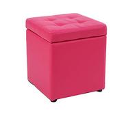 Taburete de maquillaje de piel sintética, reposapiés tapizado, asiento de tocador, otomana de almacenamiento, banco multifuncional para el hogar, la oficina o el piano