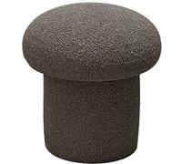 Taburete de maquillaje moderno de terciopelo, banco multifuncional no rodante para sala de estar, dormitorio y oficina, color gris oscuro, muebles elegantes para decoración del hogar