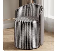 Taburete De Maquillaje, Silla De Tocador, 360° Giratorio, PU, Asiento Grueso, para Dormitorio Cocina Comedor, Moderno(D Fixed Style)