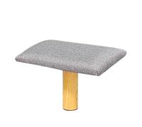 Taburete de meditación zen de madera maciza, silla moderna de rodillas con una sola pierna para corrección de postura, color gris, perfecto para meditación en casa y práctica de atención plena