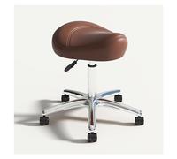Taburete de Montura con Ruedas Ergonómico, Taburete Giratorio Ajustable en Altura, Silla Médica para Dentista, Clínica, Tatuaje, Salón, Oficina y Cocina, Resistente(Brown)