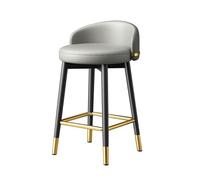 Taburete de mostrador con Altura de Asiento de 65/75 cm, Silla de Bar para mostrador, Taburete de Bar tapizado con Respaldo bajo, Silla Alta de Hierro Forjado con Respaldo