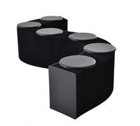 Taburete de papel plegable de acordeón, banco de papel kraft portátil y resistente para sala de estar, cocina y uso escolar