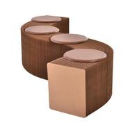 Taburete de papel plegable, moderno banco portátil de panal para oficina, sala de estar, comedor, cocina, acento decorativo, taburete acolchado, diseño ecológico