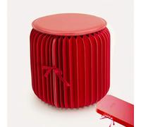Taburete de papel plegable portátil, diseño moderno, estilo acordeón para uso multifuncional en sala de estar, comedor o sala escolar