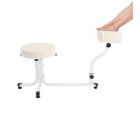 Taburete de pedicura con reposapiés, reposapiés para pedicura, taburete de pedicura para spa salón de belleza (blanco)