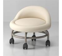 Taburete De Pedicura Giratorio De 360° For El Hogar, Taburete Bajo con Ruedas con Respaldo, Silla con Asiento Corto con Ruedas, Taburete Pequeño con Ruedas, Taburetes Pequeños(C)