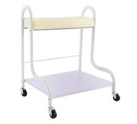 Taburete de pedicura manicura reposapiés con ruedas universales,Silla de técnico de uñas móvil para baños,2 pisos silla reposapiés cuidado de pies