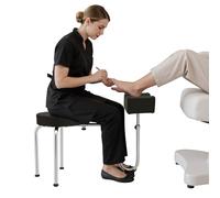 Taburete de pedicura, reposapiés, taburete para pedicura, podología salón, ajuste de altura 0 - 20 cm, reposapiés, cuidado de piernas para manicura, pedicura y tatuadores