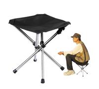 Taburete de pesca portátil - Taburete plegable resistente, silla para uso al aire libre | Taburete compacto SmallFoot con estructura de acero inoxidable, alta capacidad de carga, taburete plegable