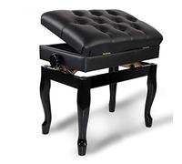 Taburete de piano Altura ajustable Banco de piano acolchado Taburete de madera para teclado de artista, diseñado con suficiente espacio de almacenamiento de hojas de música, adecuado para un hermoso paisaje de una sola persona