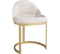 Taburete de piano blanco con cojín de esponja elástica, perfecto para dormitorio, recepción y guardarropa, elegante idea de regalo