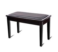 Taburete de Piano de Cuero Genuino, Banco de Piano, Taburete de Piano con Almacenamiento, Taburete de Piano de Madera Maciza con Asiento cómodo, 75 x 35 x 49 cm, Hermoso Paisaje