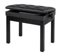 Taburete de piano Relaxdays, regulable en altura, negro