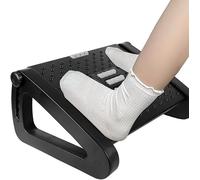 Taburete de Pie Ajustable para Escritorio, Negro Reposapies Ergonómico con Función de Masaje, Antideslizantes, Alivia el Dolor y Proporciona Apoyo para Piernas, para Hogar Oficina Mesas de Juego