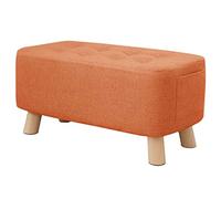 Taburete de pie para salón o dormitorio, muebles cómodos y elegantes, tela de lino, ideal para añadir asientos y decoración versátiles