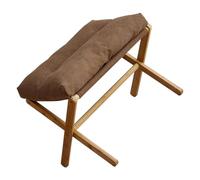 Taburete de Pie Plegable X Pierna Moderno Multifuncional Reposo en Pie con Cojín Suave para la Sala de Estar Dormitorio café café (Beige) (GRAY) (BROWN)