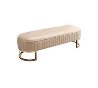 Taburete de piel sintética para dormitorio, simple banco de noche acolchado, taburete para el final de la cama, cambiador de zapatos, moderno mueble para el hogar, solución de almacenamiento elegante