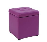 Taburete de piel sintética para maquillaje, reposapiés tapizado de almacenamiento cuadrado, taburete de tocador, banco de zapatos, asiento de piano, sofá funcional