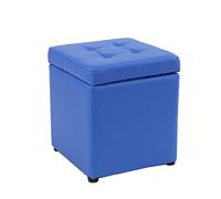 Taburete de piel sintética para maquillaje, reposapiés tapizado de almacenamiento cuadrado, taburete de tocador, banco de zapatos, otomano con asiento de piano, sofá funcional