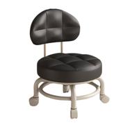 Taburete de polea de limpieza multiusos giratorio de 360°, asiento redondo bajo con ruedas pequeñas, silla rodante silenciosa para cocina y uso doméstico, ideal para una fácil movilidad