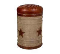 Taburete de polipiel rojo 30x30x45 cm