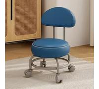 Taburete de rodadura de baja altura ESGT con espalda, taburete de asiento de rodillo bajo, taburete bajo enrollamiento con ruedas de 360 ° para hombres de la oficina en casa Wemen Girl Shop Garaje